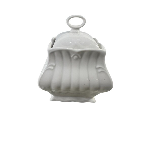 Peppertree Tabletops Fine Porcelain- Coastline Imports- Sugar Bowl w/ Lid 4 3/4" - Picture 5 of 10